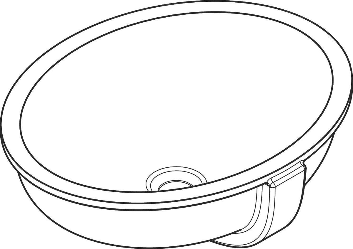 HANSGROHE Unterbauwaschtisch Xuniva D 450x350mm weiß ohne Hahnloch mit Überlauf
