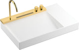 HANSGROHE Avalegra Waschtisch 78 cm mit AquaUnit Armatur – Matt Schwarz, SolidSurface