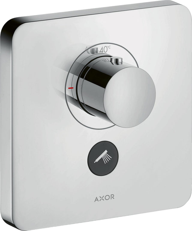 AXOR ShowerSelect Soft Highflow Thermostatbatterie für 1 Verbraucher – Chrom, quadratisch, Select-Button