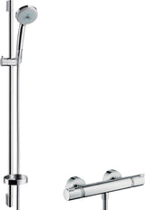 HANSGROHE Brausekombi Croma 100 Ecostat 1001 SL mit Unica'C Brausestange 900 mm Chrom