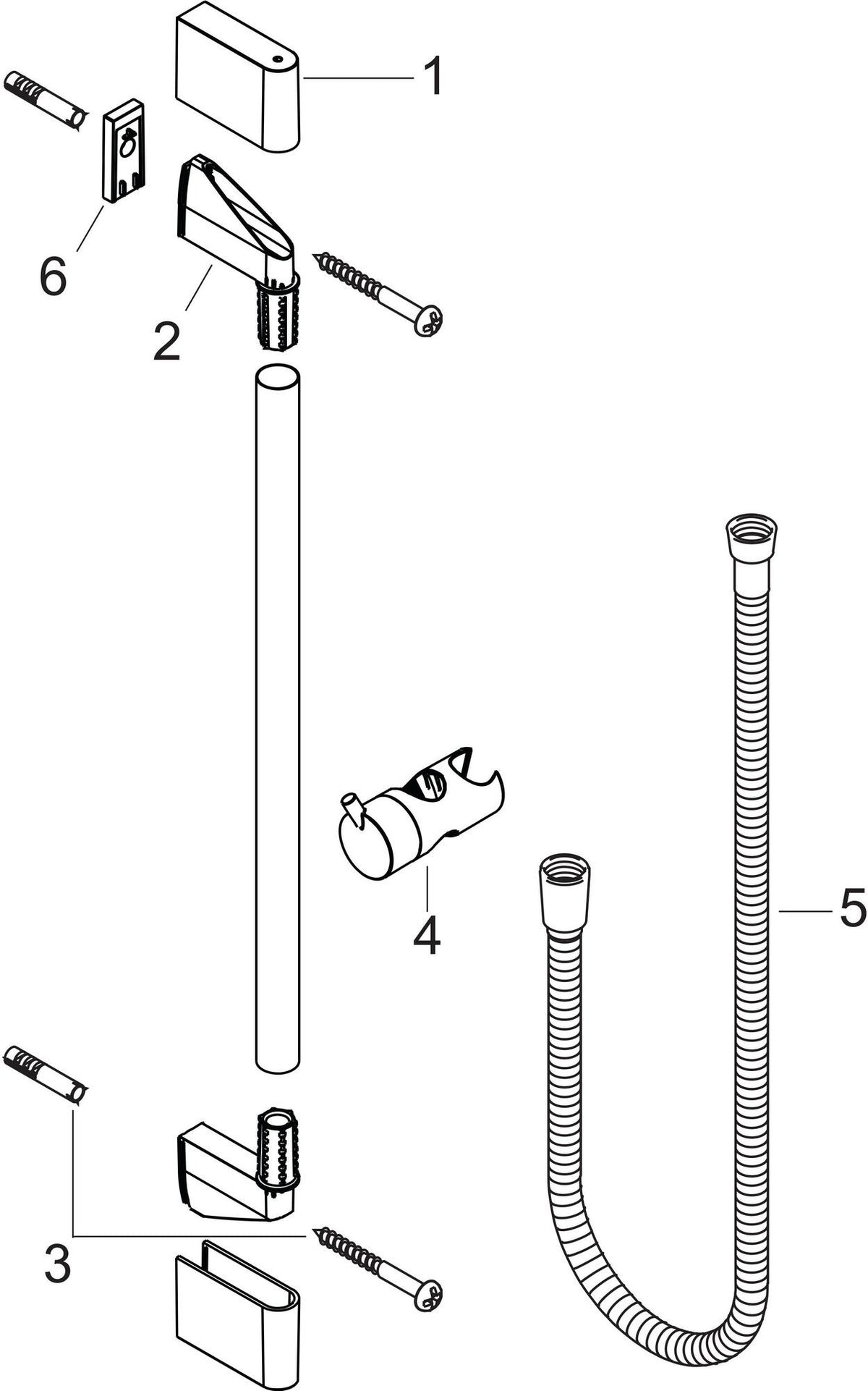HANSGROHE Unica Crometta Brausestange 900 mm mit Brauseschlauch 1600 mm – Chrom