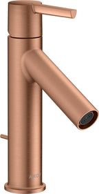 brushed red gold / Pop-up-Ventil mit vertikalem Hebel / 50% Reduzierung - max, 4,2 l/min