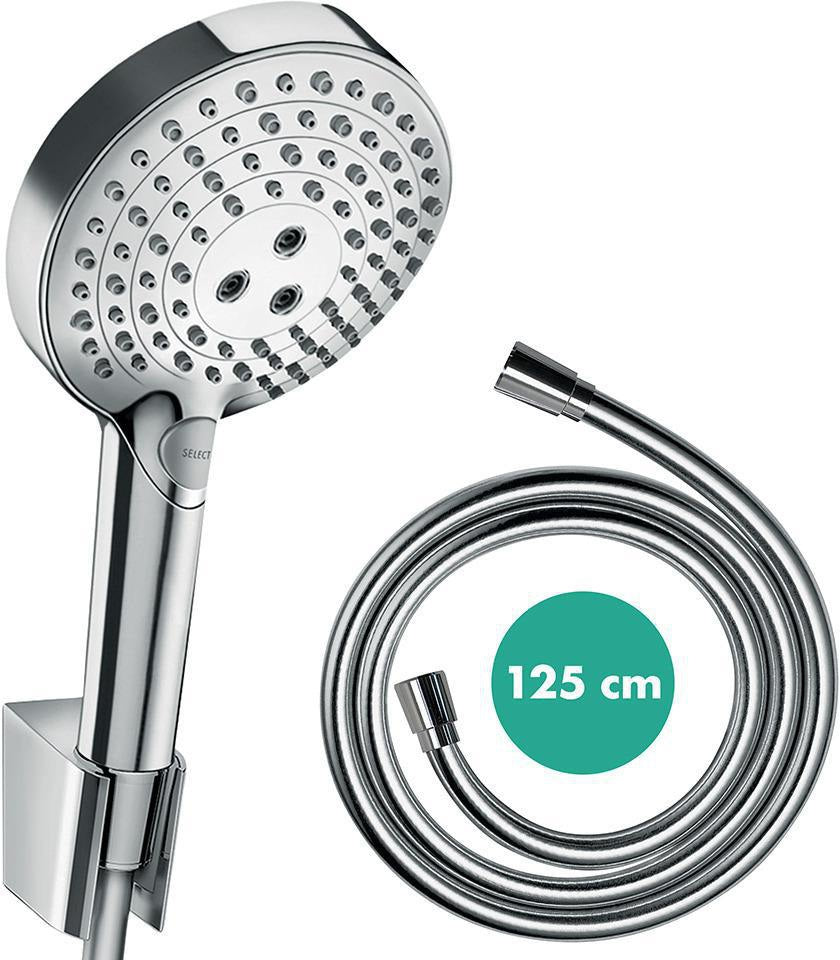 HANSGROHE Raindance Select S 120 Brauseset 3 Strahlarten PowderRain chrom 1600 mm