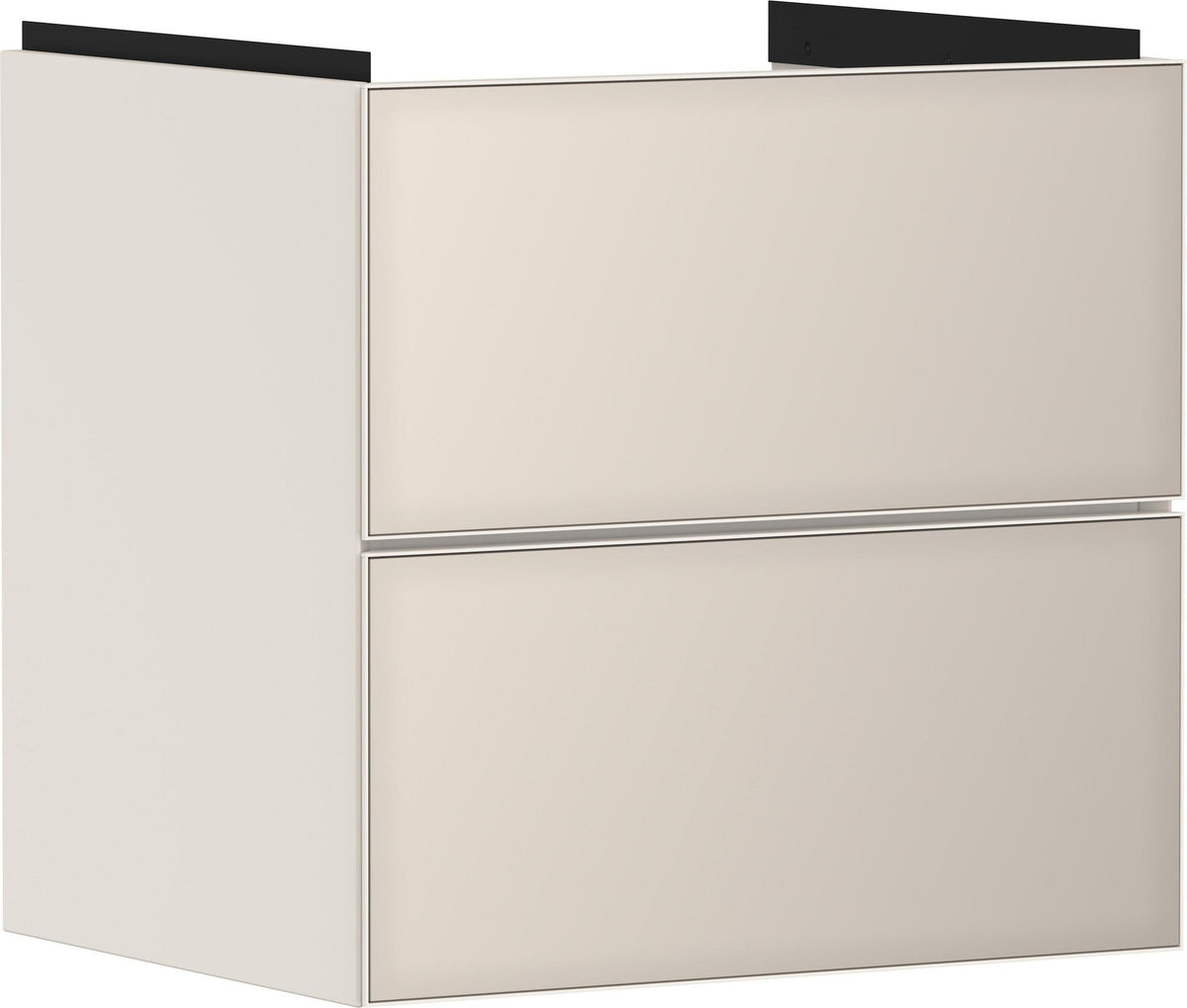 HANSGROHE Xevolos E Waschtischunterschrank 580 mm mattweiß/eiche dunkel mit Push-Open und SoftClose