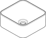 HANSGROHE Xuniva Q Aufsatzwaschtisch 300x300mm weiß ohne Hahnloch und Überlauf