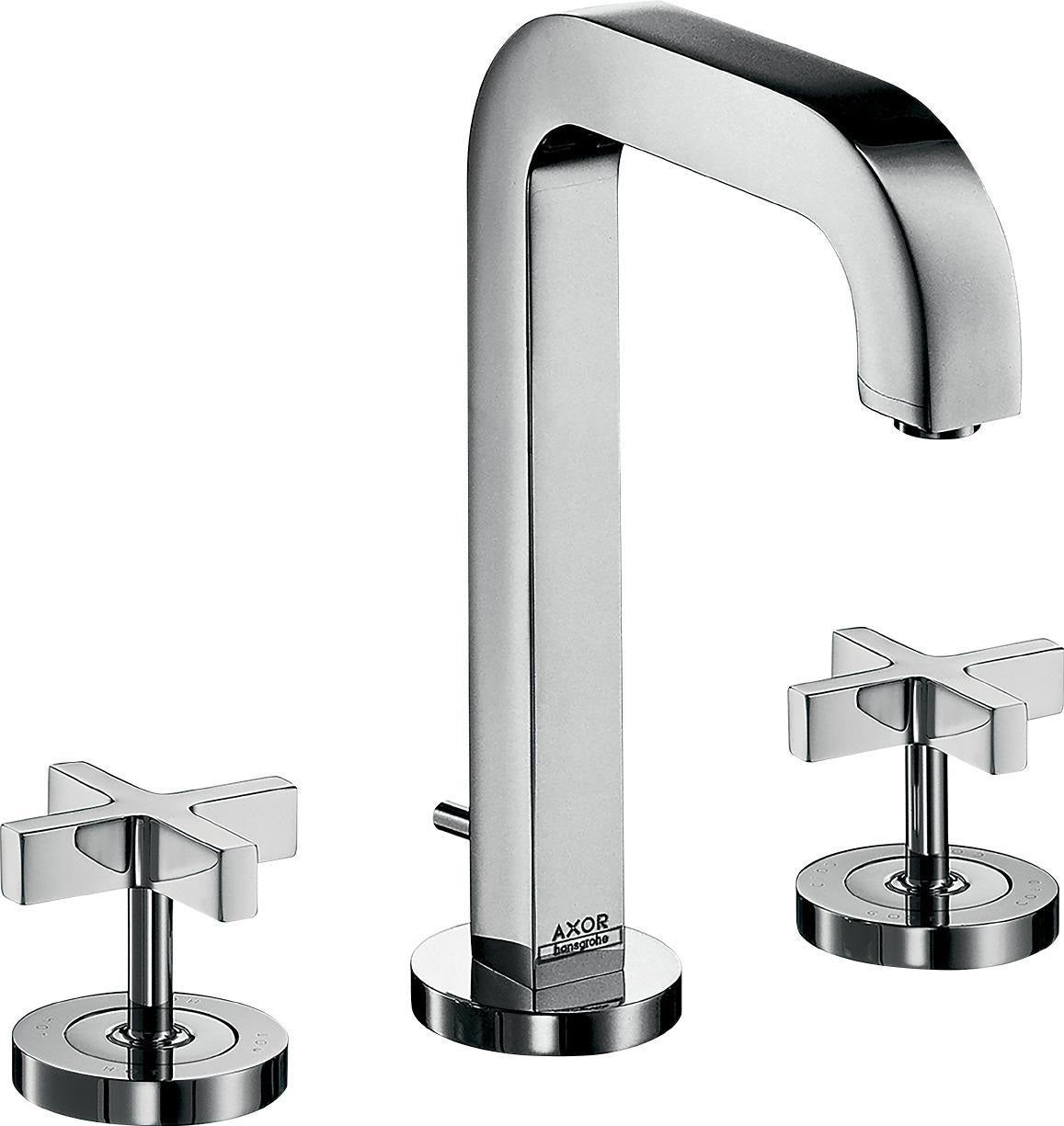 AXOR CITTERIO 3-Loch-Waschtischarmatur 170 mm Kreuzgriff Chrom von HANSGROHE