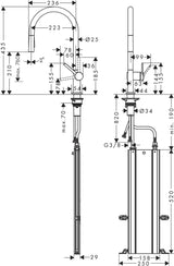 HANSGROHE Talis M54 210 Spültischmischer mit Ausziehbrause und sBox in Chrom