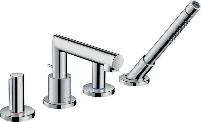 AXOR Uno 4-Loch-Wannenarmatur mit Handbrause und Secuflex, Chrom, 400 mm