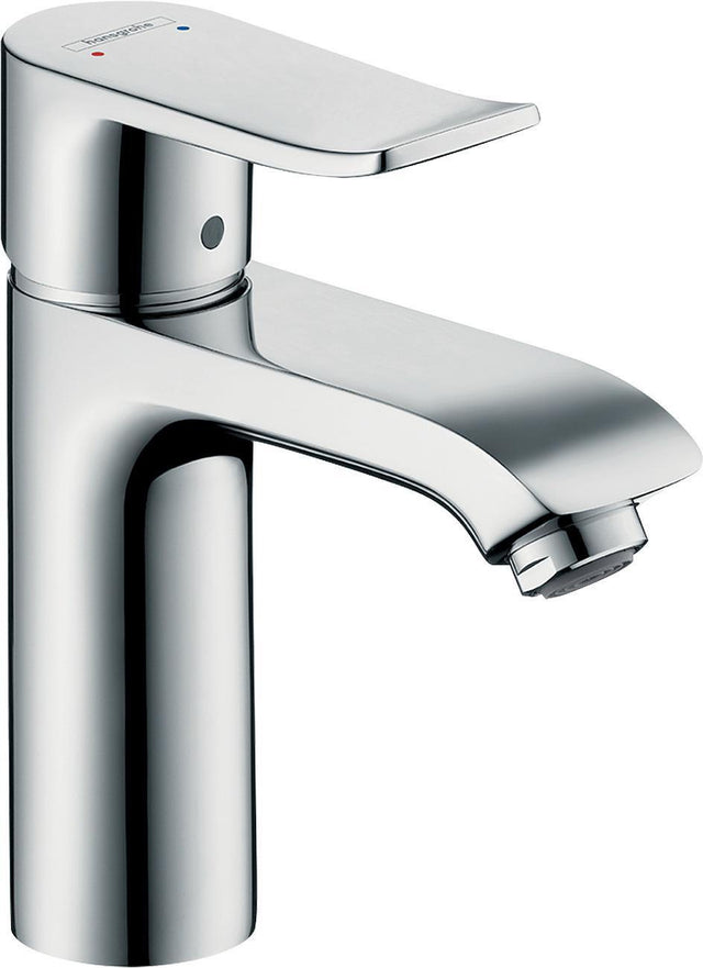 Hansgrohe Metris 110 LowFlow Einhebel-Waschtischmischer mit ComfortZone und Zugstangen-Ablaufgarnitur, chrom