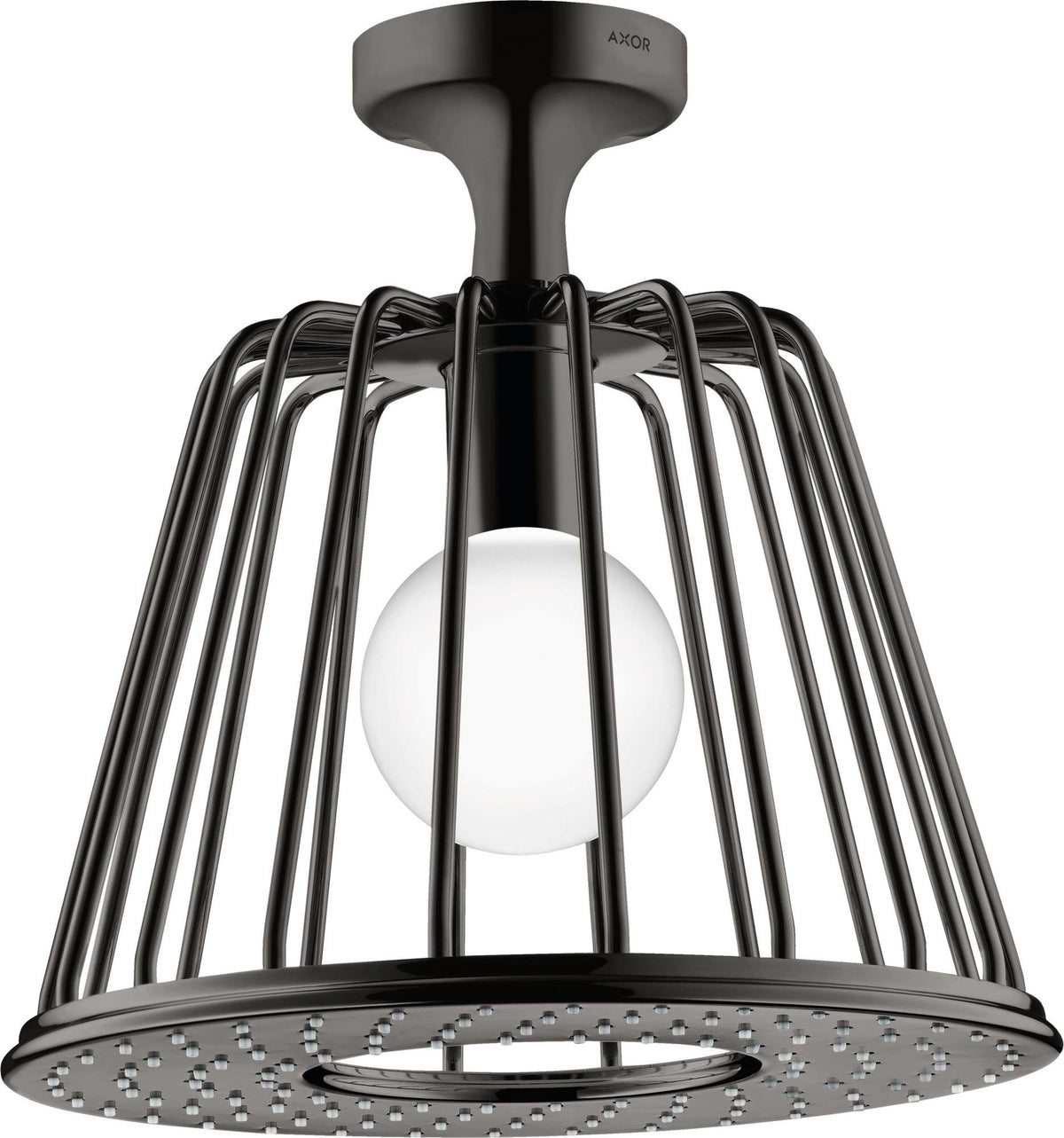 AXOR LampShower Nendo Kopfbrause mit Deckenanschluss und LED-Beleuchtung, Chrom, 275 mm