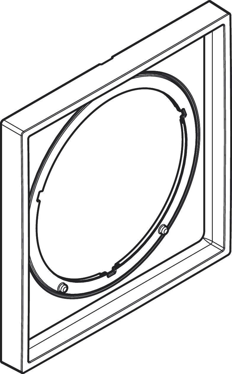 AXOR ShowerSelect ID Verlängerungsrosette eckig 5 mm Chrom – 170 x 170 mm