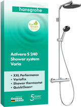HANSGROHE Activera S Showerpipe 240 1jet EcoSmart mit Ecostat Fine – Chrom