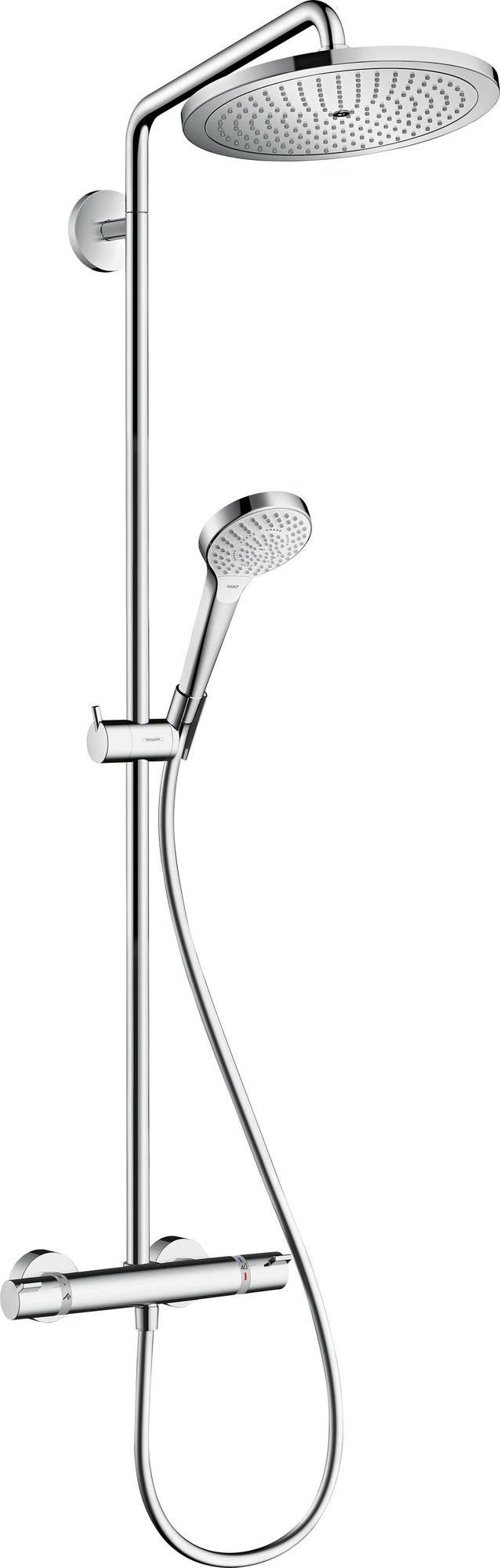 HANSGROHE Showerpipe Croma Select 280 Air mit Thermostat – Chrom, 1 Strahl, 280 mm Kopfbrause