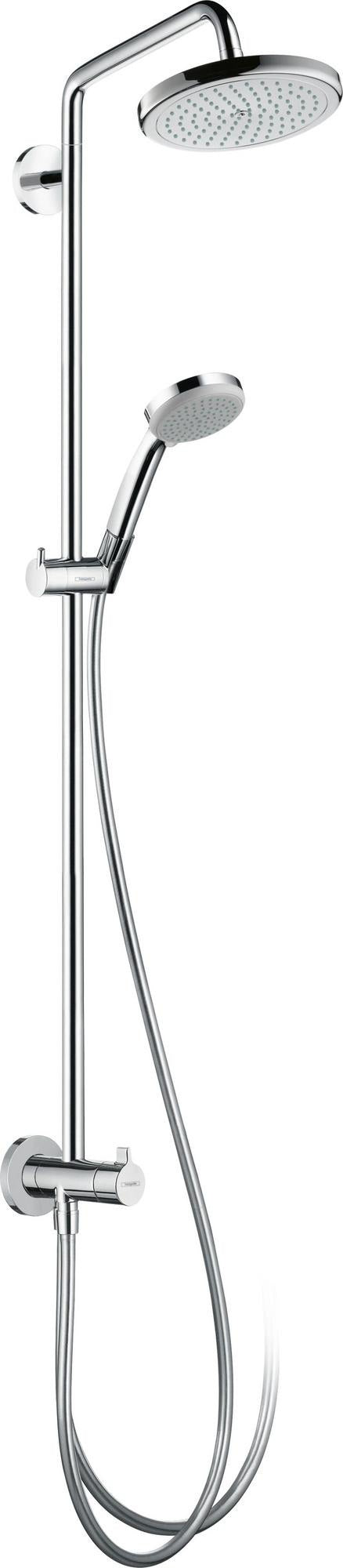 HANSGROHE Showerpipe Croma 220 AIR RENO DN 15 – Duschsystem mit 220 mm Kopfbrause in Chrom