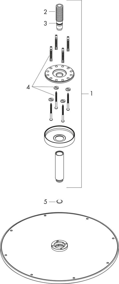 Hansgrohe Kopfbrause ShowerSolutions 350 1jet Chrom – PowderRain 350 mm Deckenmontage
