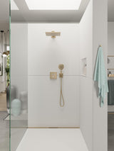 HANSGROHE FixFit E Wandanschluss mit Brausehalter – polished gold optic