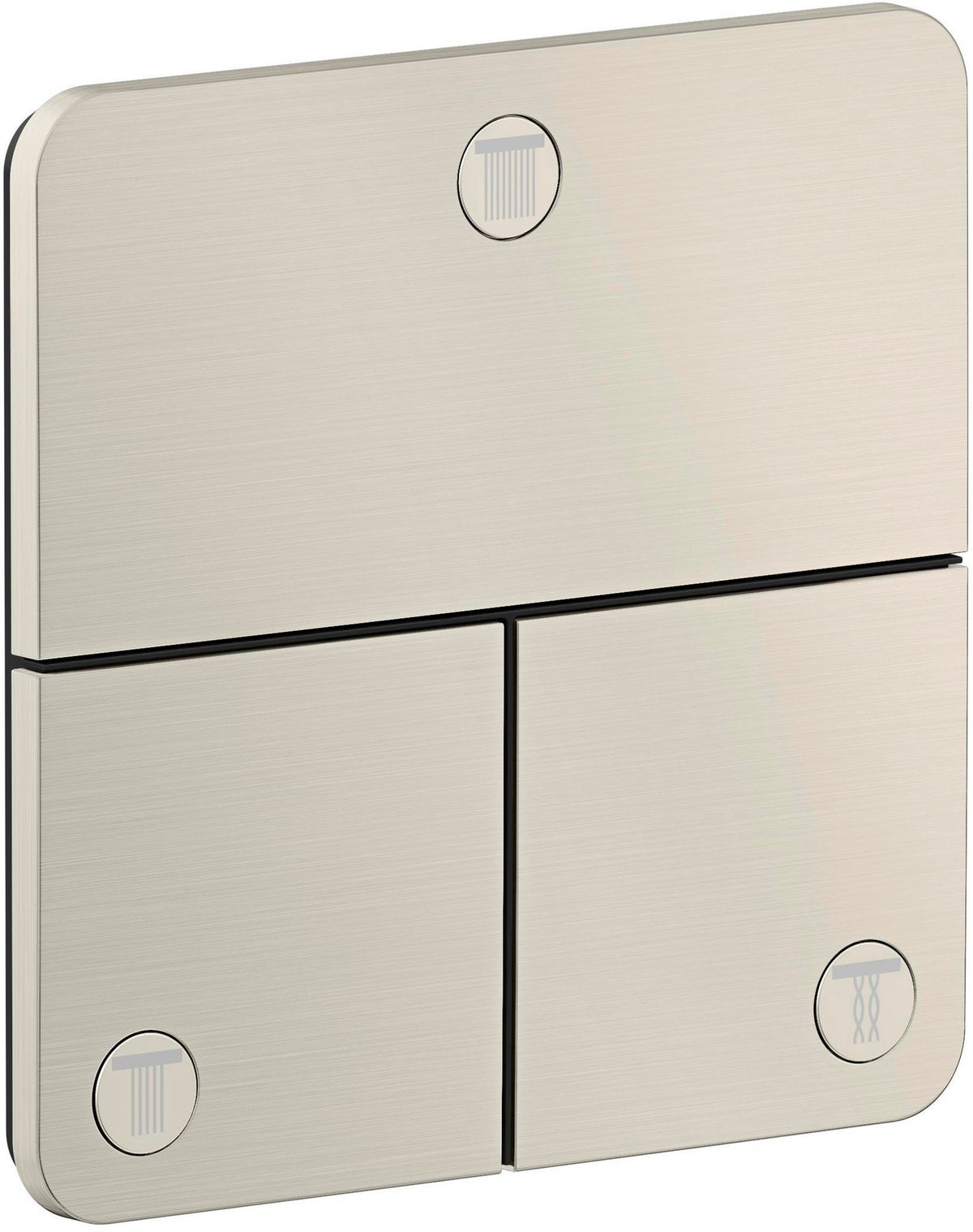 AXOR ShowerSelect ID Fertigmontageset Unterputz softsquare 3 Verbraucher Chrom – Select-Tasten