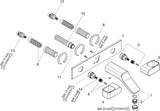 AXOR URQUIOLA 3-Loch Waschtischarmatur Unterputz DN 15 mit 168 mm Auslauf in Chrom
