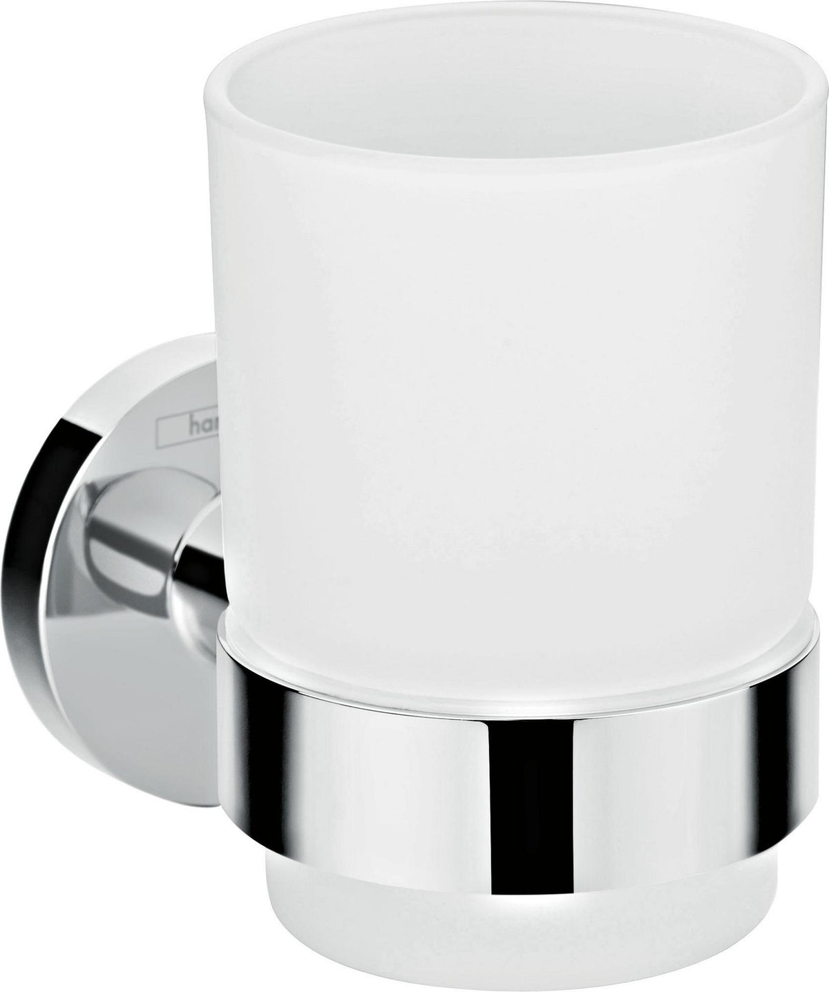 HANSGROHE Zahnputzbecher Logis Universal chrom – Wandmontage mit Halter aus Messing