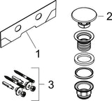 Hansgrohe Waschtisch Xelu Q 600x480mm weiß mit Hahnloch ohne Überlauf