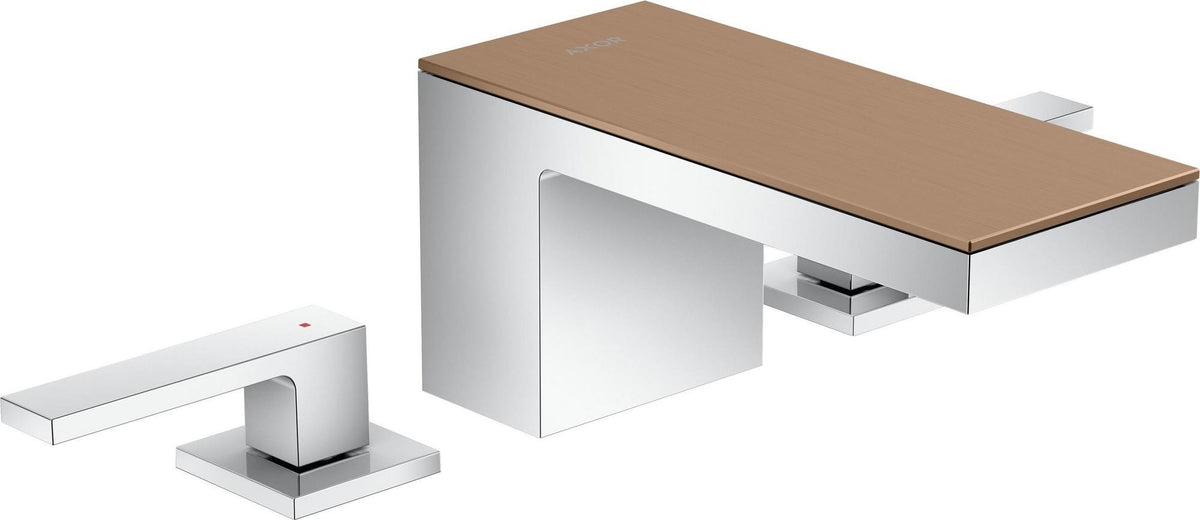 AXOR MYEDITION 3-Loch-Waschtischmischer 70 ohne Platte in polished gold optic – PowderRain
