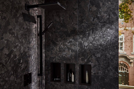 HANSGROHE Pulsify E 260 Kopfbrause 1 Strahlart PowderRain chrom – 260 x 260 mm, Fast Drain, für Wand- und Deckenmontage