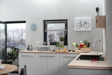 HANSGROHE Einbauspüle S51 370/370 SilicaTec Graphitschwarz Doppelbecken