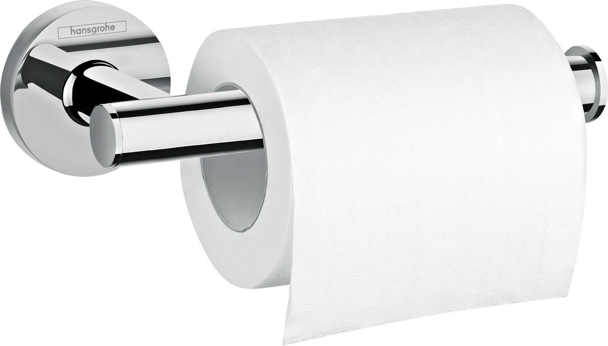 HANSGROHE Logis Universal Papierrollenhalter chrom – Wandmontage, Messing, ohne Deckel