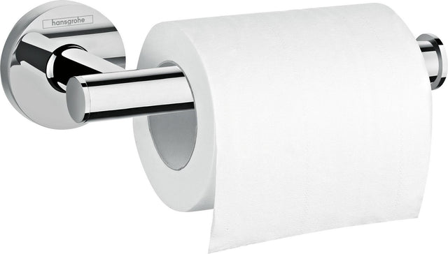 HANSGROHE Logis Universal Papierrollenhalter chrom – Wandmontage, Messing, ohne Deckel