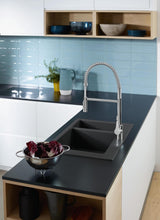 HANSGROHE Einbauspüle S51 180/450 SilicaTec Graphitschwarz mit 2 Becken