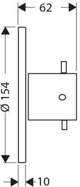 AXOR STARCK Abstellventil DN 15/DN 20 Unterputz brushed nickel von HANSGROHE