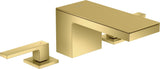 AXOR MYEDITION 3-Loch-Waschtischmischer 70 ohne Platte in polished gold optic – PowderRain