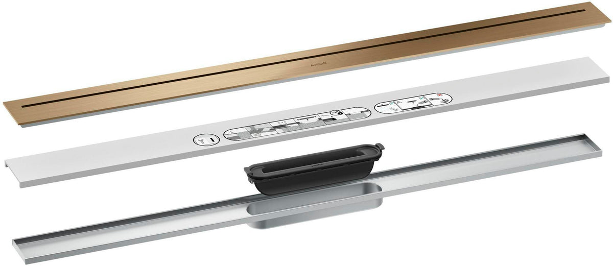 AXOR Drain Fertigset Duschrinne 900 mm chrom – Komplettset mit Dryphon