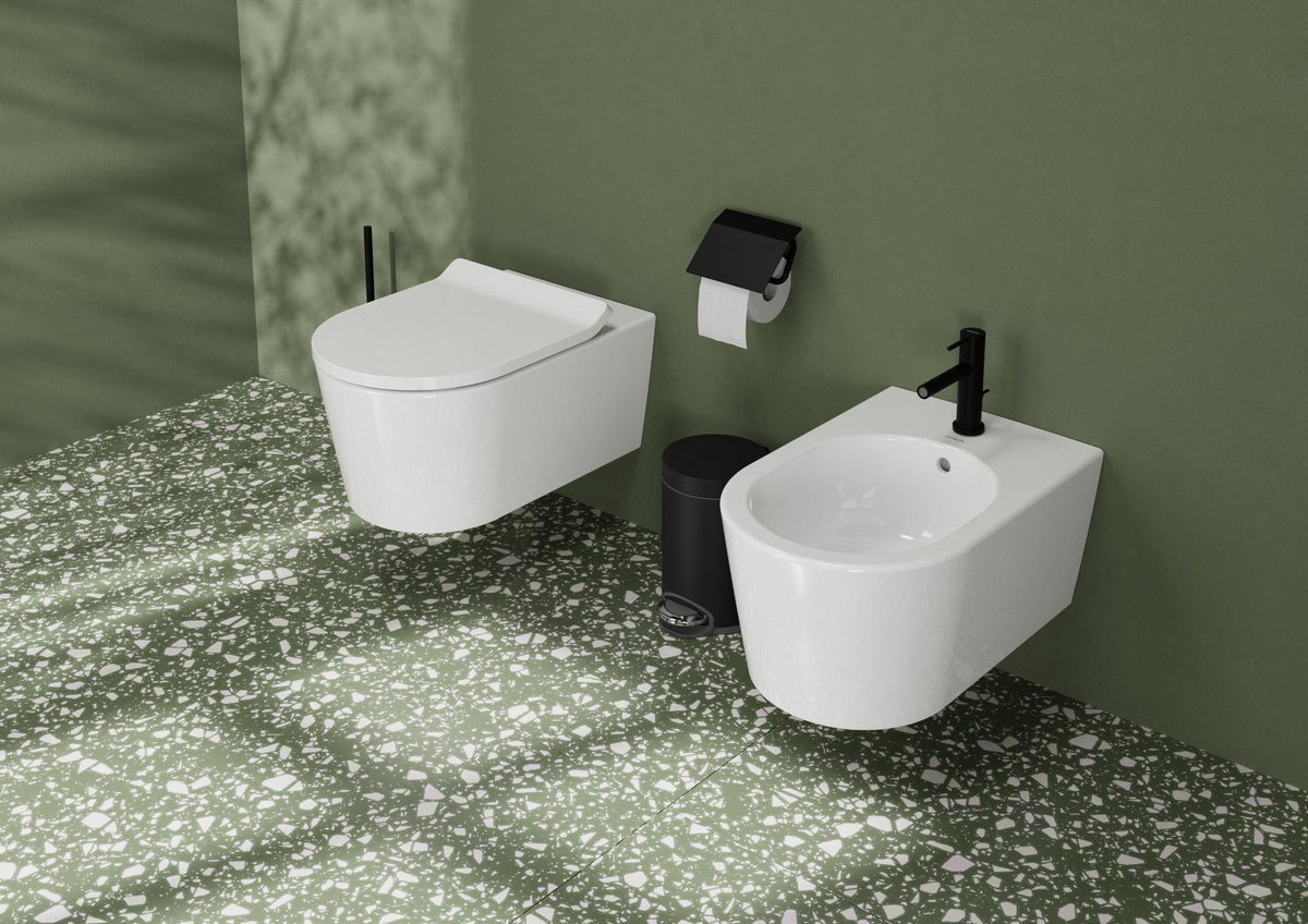 HANSGROHE EluPura S Wand-WC Set weiß mit HygienEffect, spülrandlos & SoftClose