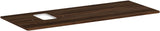 HANSGROHE Xelu Q Konsole 1360 mm weiß hochglanz mit Ausschnitt links und Hahnloch