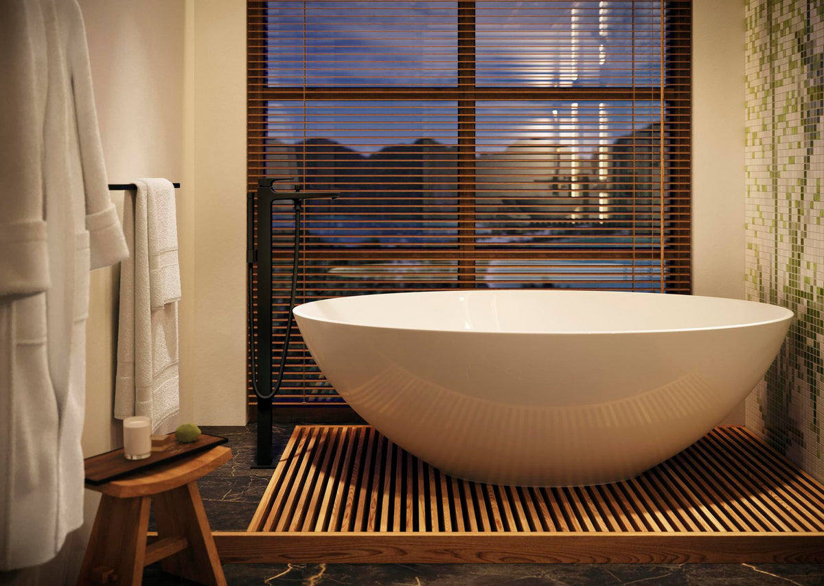 HANSGROHE Metropol Einhebel-Wannenmischer bodenstehend DN15 Chrom mit Stabhandbrause