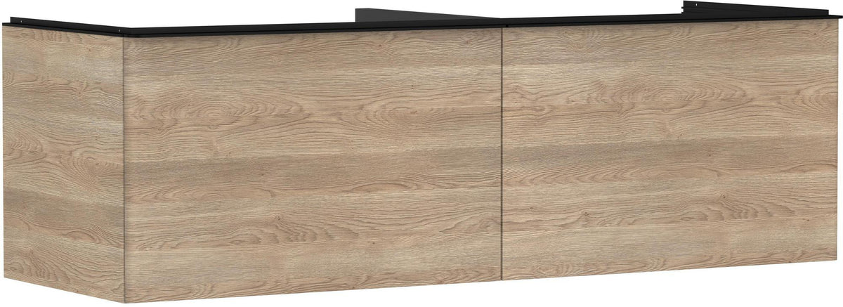 HANSGROHE Xelu Q Waschtischunterschrank 1560 mm Weiß Hochglanz mit 2 Schubkästen