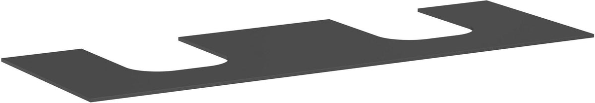 HANSGROHE Xevolos E Konsole 1570 mm mattweiß mit 2 Ausschnitten