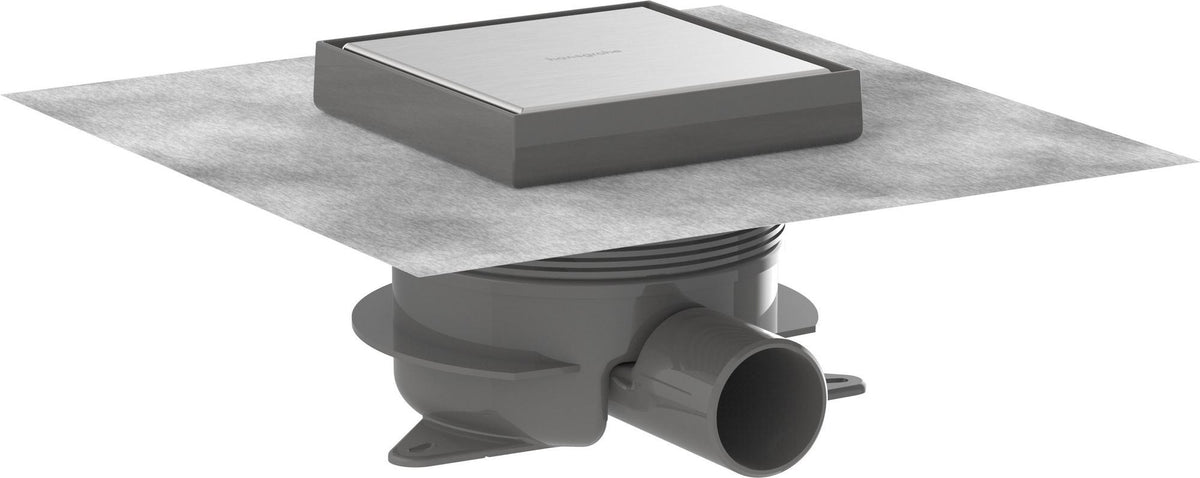 HANSGROHE RainDrain Spot Plus Punktablauf Edelstahl gebürstet 150/150 höhenverstellbar, befliesbar