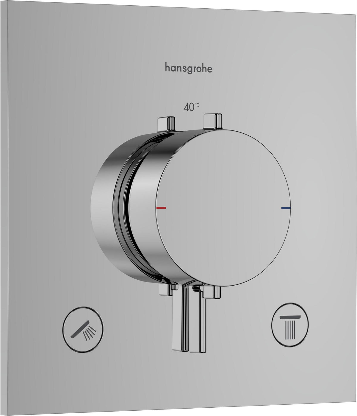 HANSGROHE Ecostat Comfort E Thermostat Fertigset für 2 Verbraucher – BBC, iBox universal 2