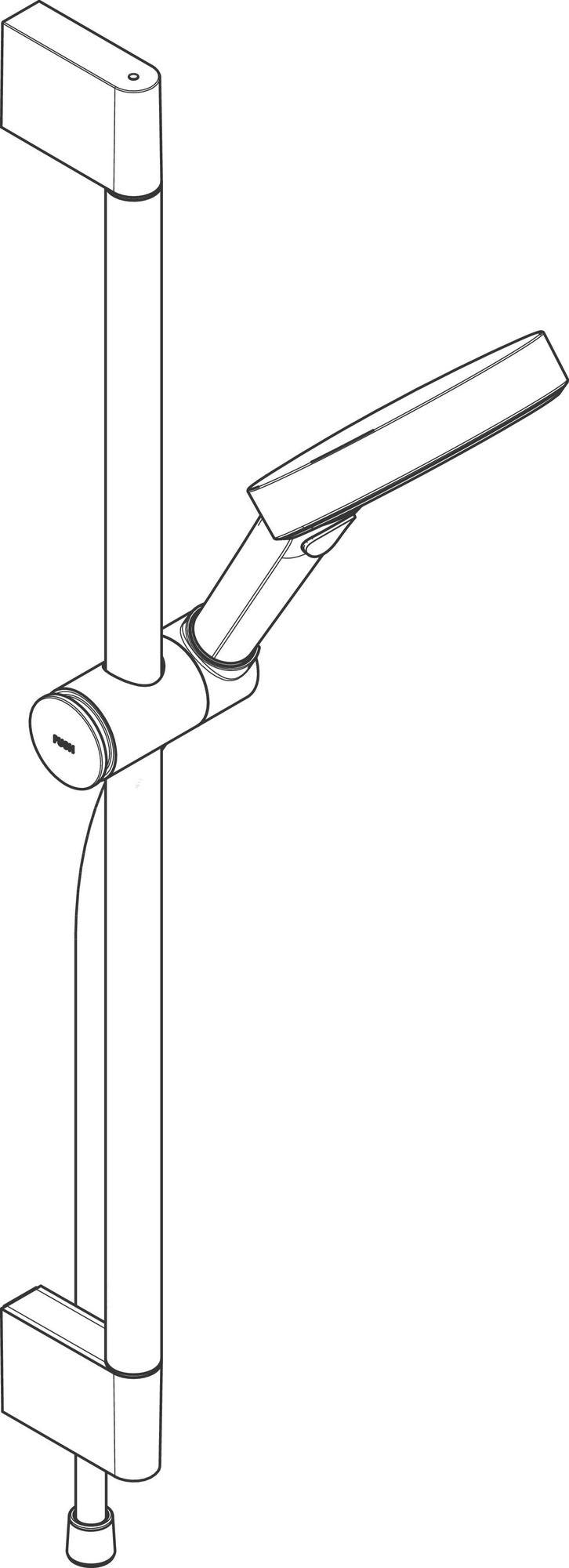 HANSGROHE Rainfinity 130 3jet Brauseset mit Unica S Puro 650mm Push Schieber, chrom