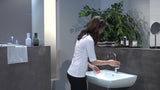 HANSGROHE Talis Einhebel-Waschtischmischer DN 15 mit schwenkbarem Auslauf und Push-Open Ablaufgarnitur, chrom