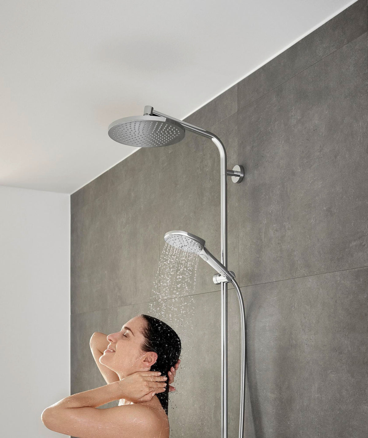 Handbrause RAINDANCE SELECT E 120 3jet von HANSGROHE – 3 Strahlarten, EcoSmart, QuickClean