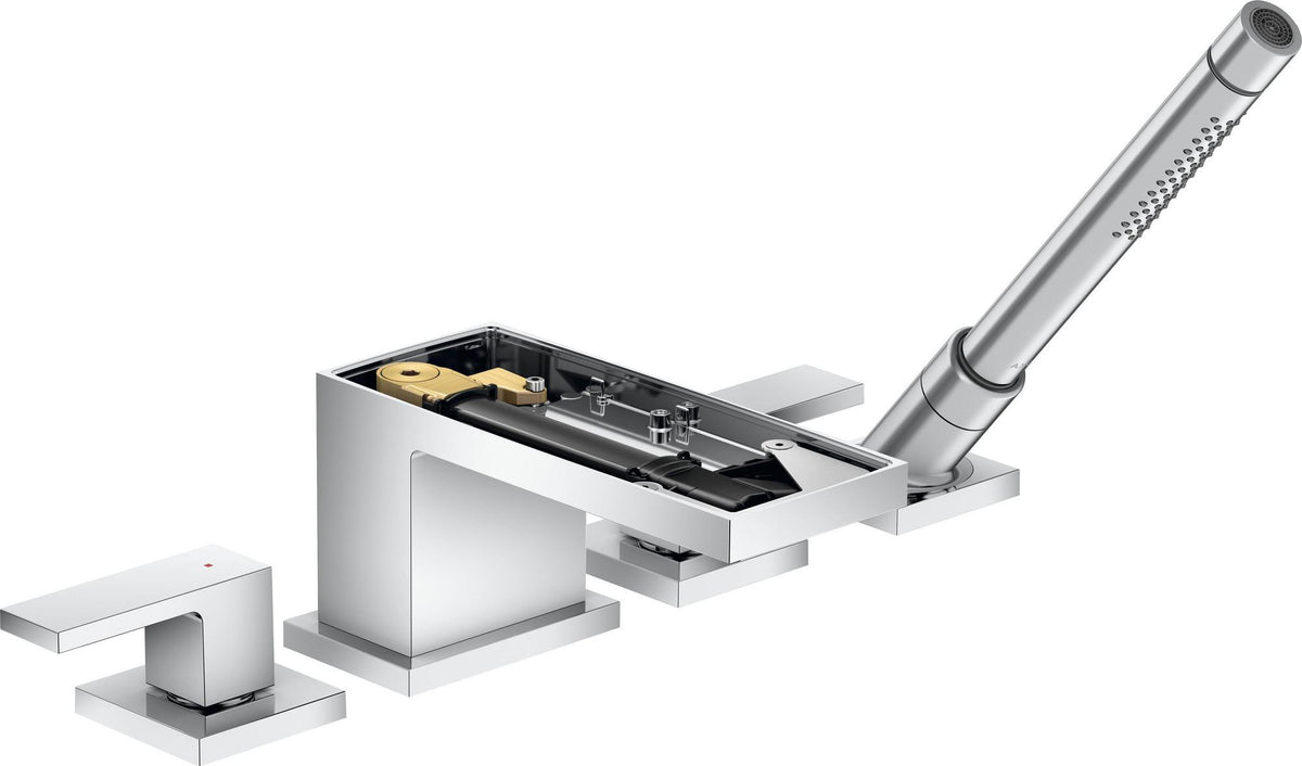 AXOR MYEDITION 4-Loch-Wannenrandarmatur ohne Platte – polished gold optic, thermostatisch