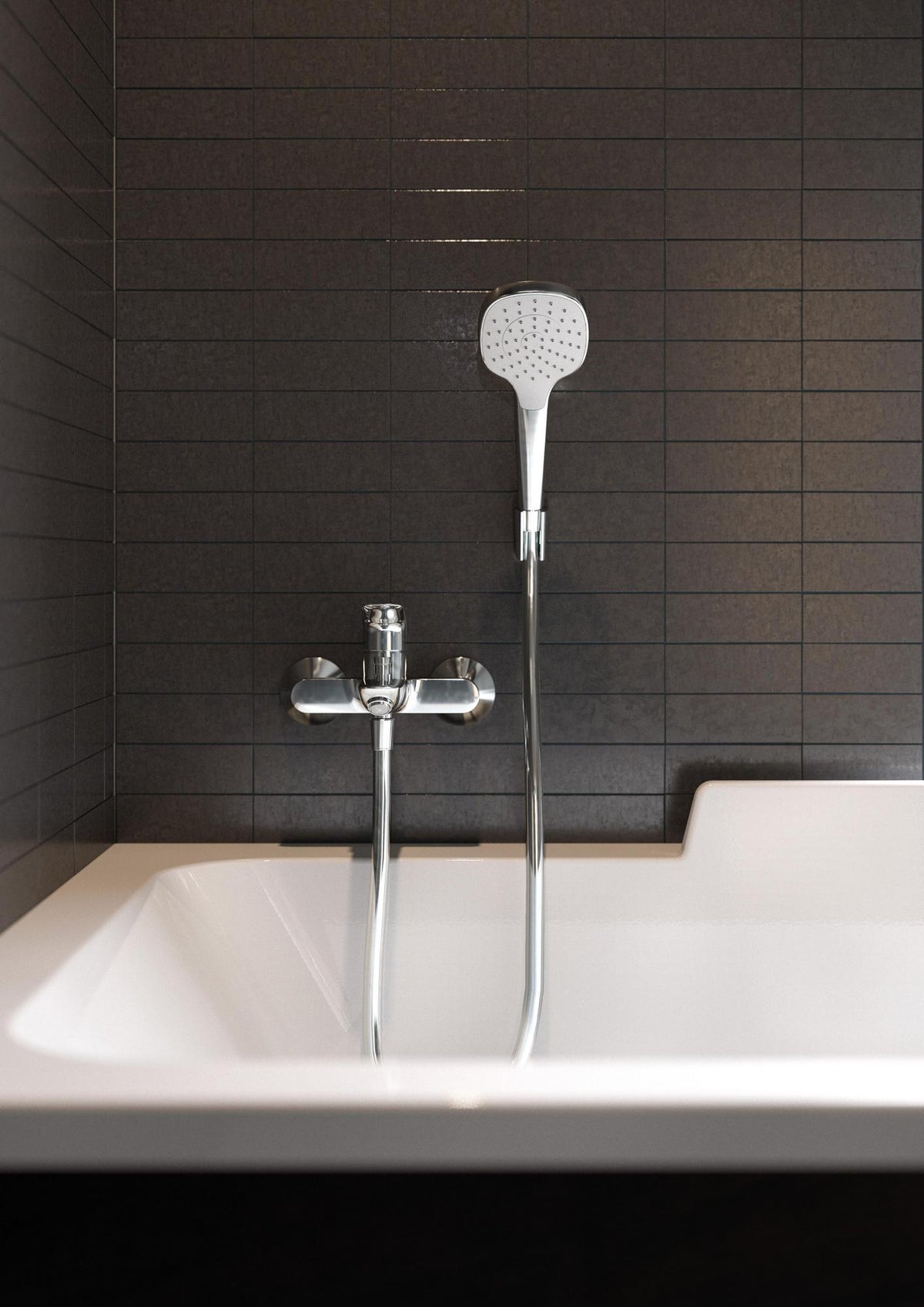 Hansgrohe Logis Einhebel-Wannenmischer DN 15, Aufputz, Chrom – mit Temperaturbegrenzung