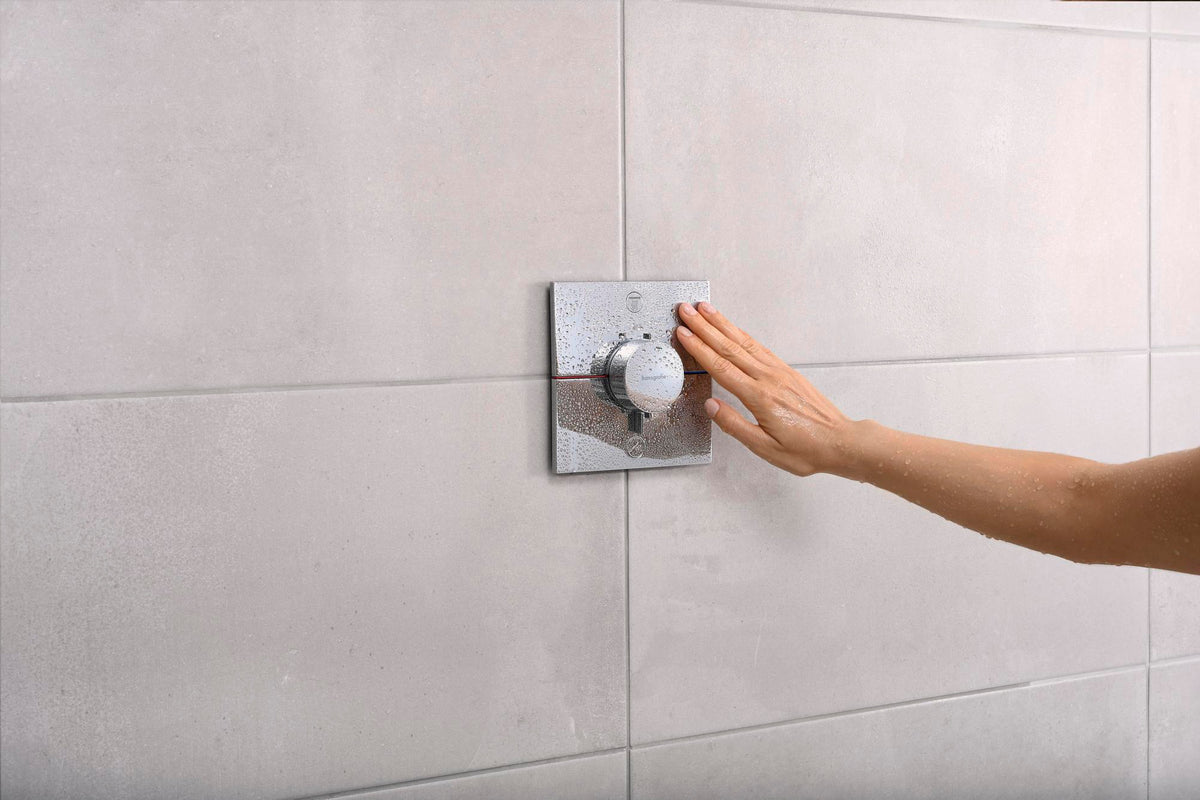 HANSGROHE ShowerSelect Comfort E Thermostat Fertigmontageset UP Chrom für 2 Verbraucher