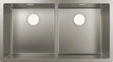 HANSGROHE Unterbauspüle S719-U765 370 x 370 edelstahl – 2 Becken, ohne Hahnloch