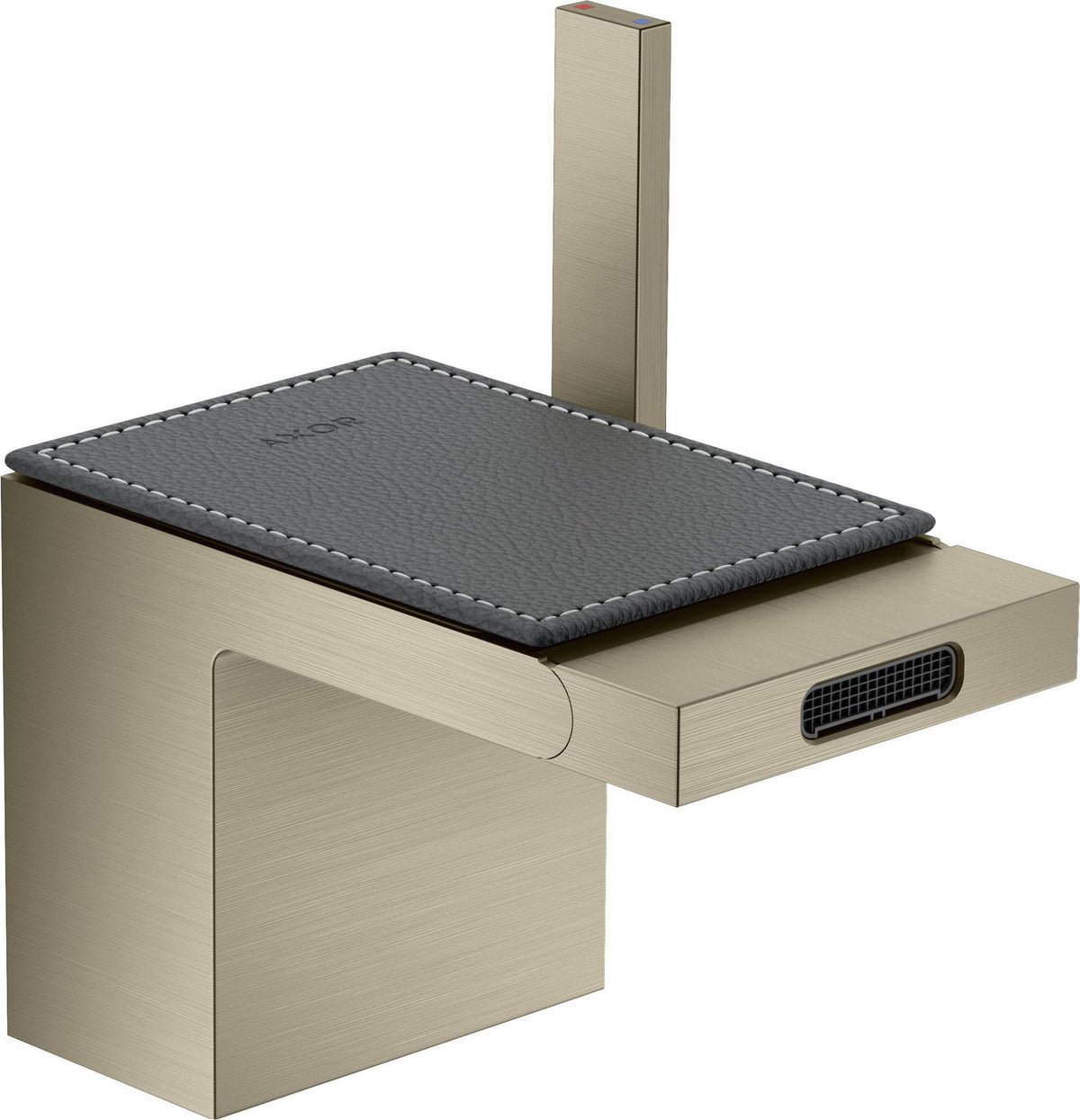 AXOR MYEDITION Einhebel-Bidetmischer ohne Platte polished gold optic mit Push-Open Ablaufgarnitur