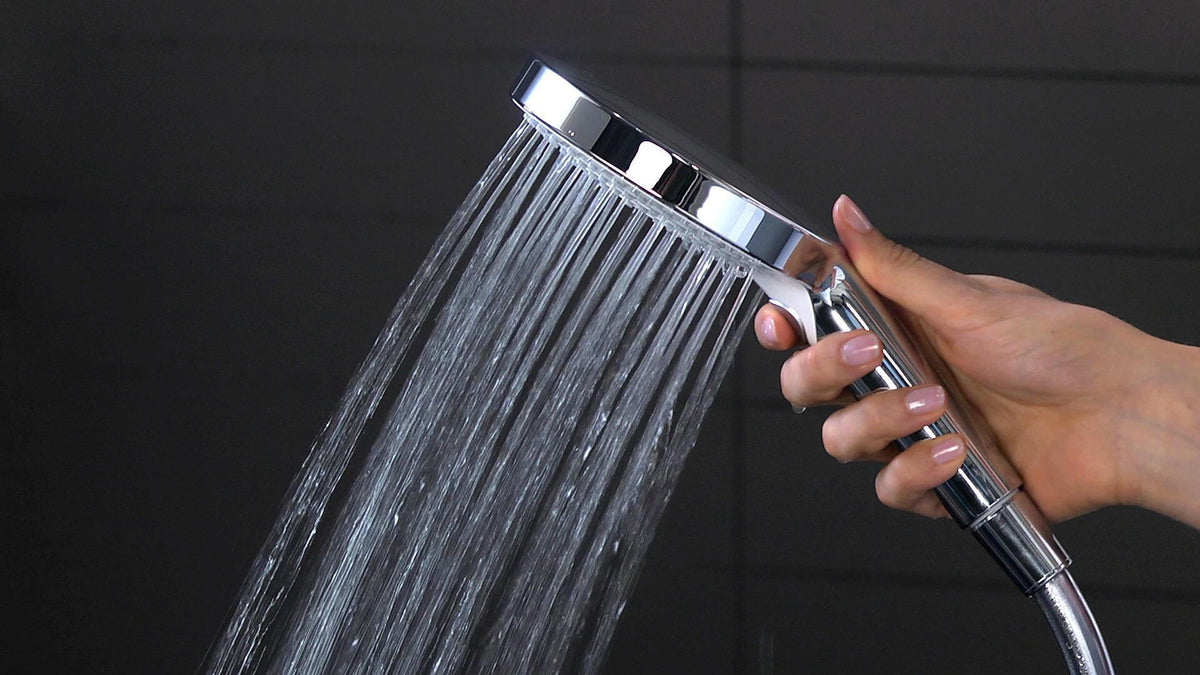 HANSGROHE Showerpipe RAINDANCE SELECT E 300 3jet ST DN 15 chrom – Duschsystem mit Thermostat ShowerTablet Select 300
