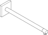 AXOR Brausearm 390 mm DN 15 eckig brushed nickel – Wandmontage